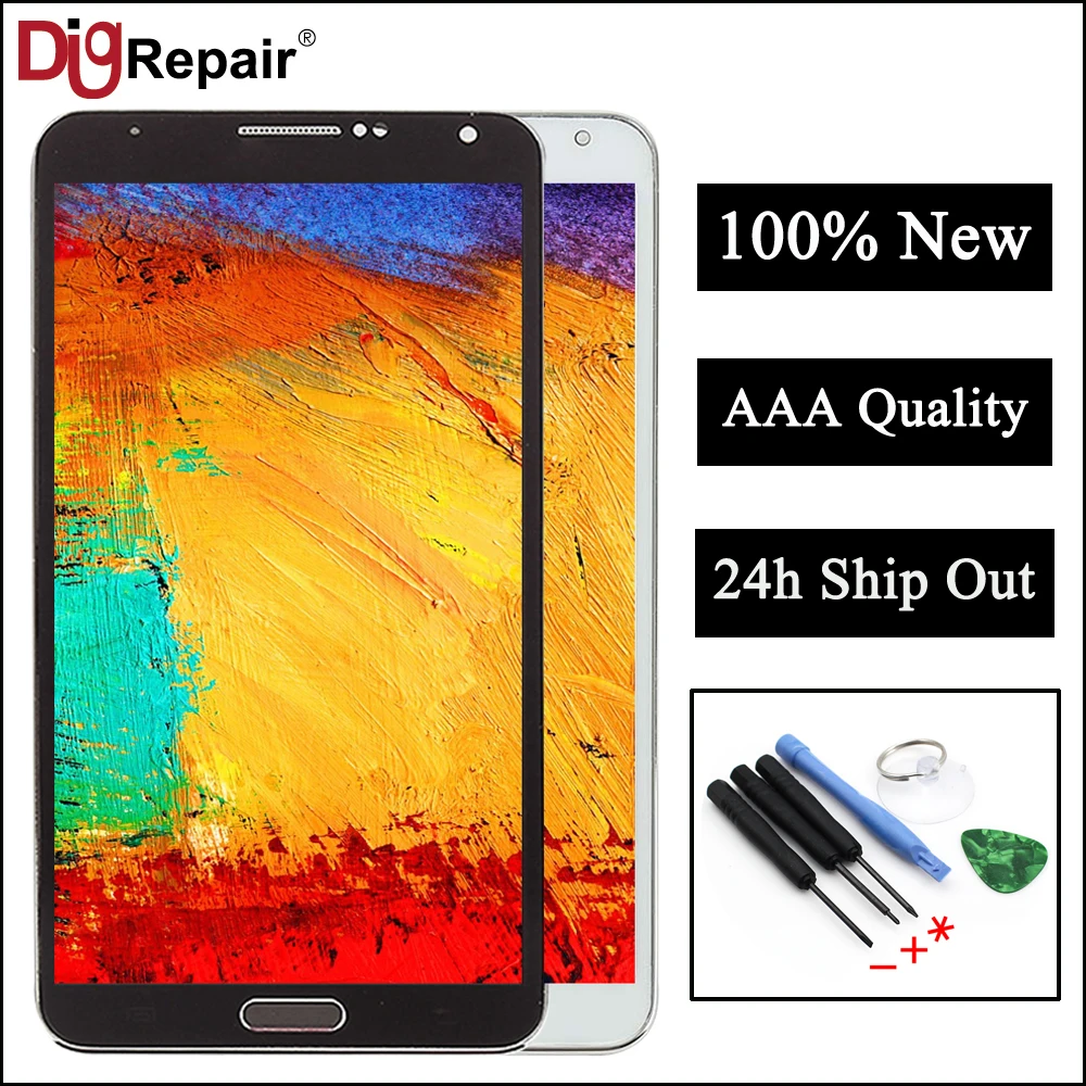 AAA для SAMSUNG Galaxy Note 3 ЖК кодирующий преобразователь сенсорного экрана в сборе