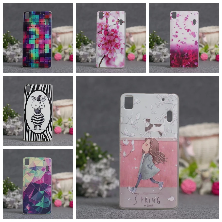 

Fashion 3D Relief Painted Soft TPU Cover Case For Lenovo K3 Note (5.5") A 7000 Phone Case Cover Shell Capa for Lenovo A7000 Case