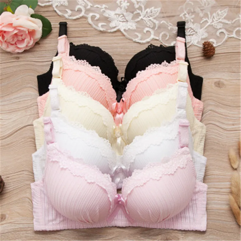

New Fashion Student Bra Comfortable & Breathable Candy Color Cotton Girls Training Bras for Young Teens Kids Intimates Underwear