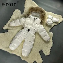 Брендовый зимний комбинезон для новорожденных девочек и мальчиков, пуховая куртка, комбинезон для малышей, теплая одежда с капюшоном, трико, боди