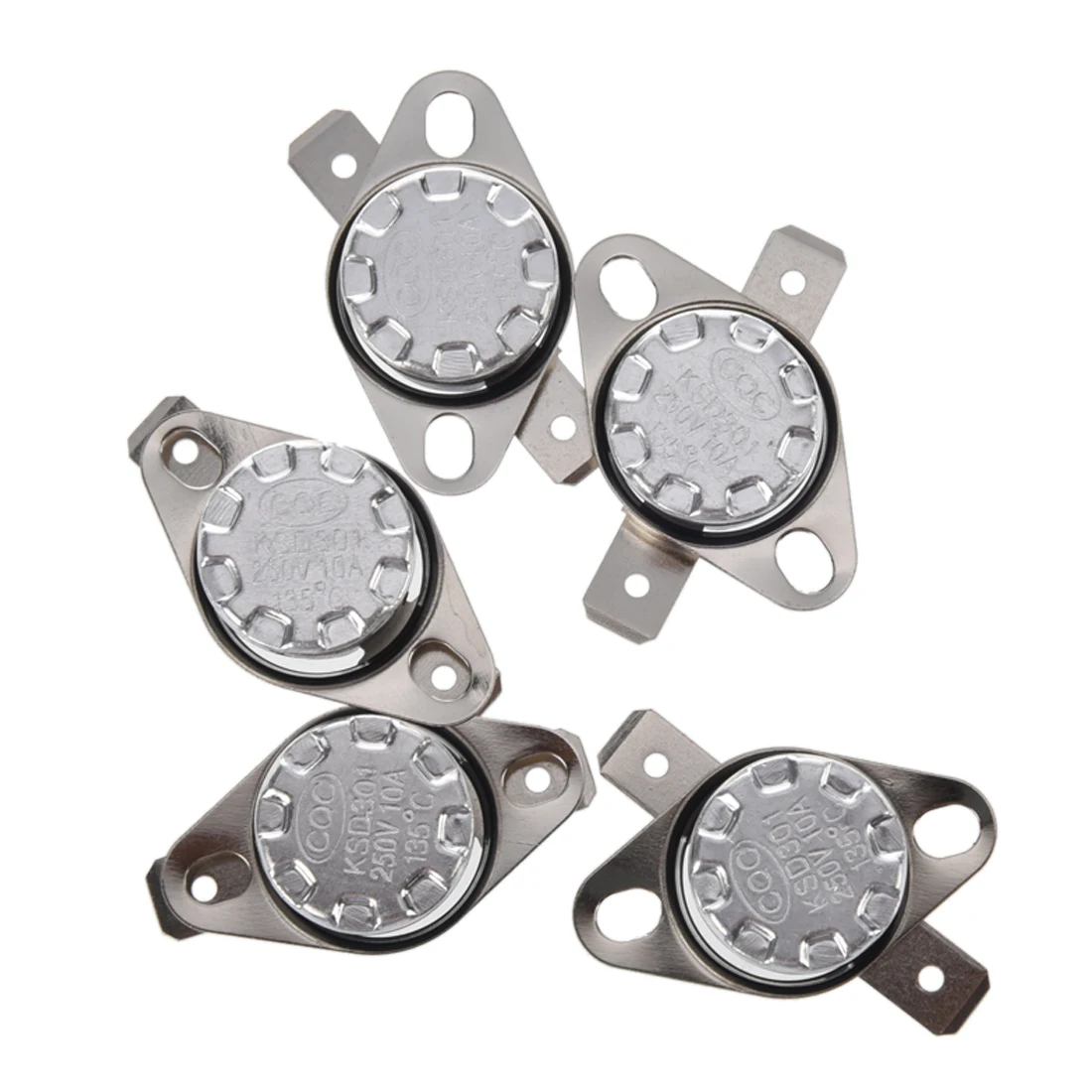 5Pcs KSD301 NC 90 Celsius Temperature Control Switch Thermostat AC 250V 10A