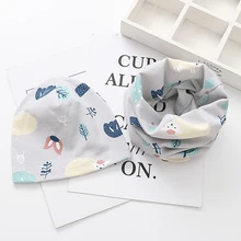 Новое поступление, весна-осень Хлопковая шапочка для младенца шарф комплект для мальчиков и девочек, комплект одежды: вырезом зимний теплый шарф с изображением мультипликационных персонажей для детей шейный платок детские вязаные шапки костюмы