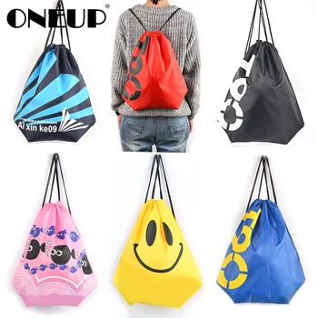 

ONEUP Polyester Drawstring Shoes Bag 41*33CM Waterproof Travel Shoulders Bag For Football Baby Kid Toy Lingerie Makeup Backpack