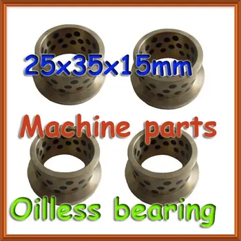 

JFB2515 25x35x15mm JFB 500SP flanged cast bronze impregnated graphite oilless bush flange solid self lubricant embedded bearing