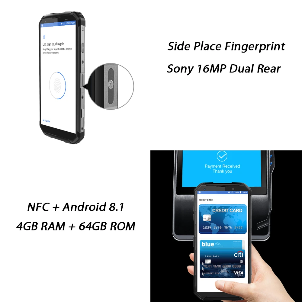 BLACKVIEW BV9500 IP68 Водонепроницаемый 5 7 &quot18:9 FHD Смартфон 4G Android 8 1 + 64 ГБ 10000 мАч