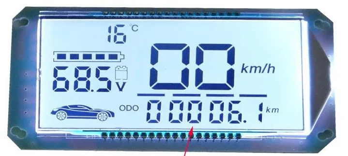 

electric scooter bike conversion LCD display board 48v-96v FOR QIAOGE XUNYING pedal scooter parts speed battery level indicator