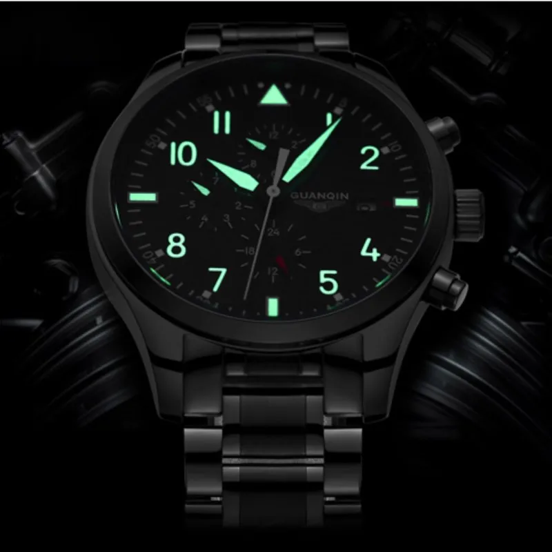 متعددة الوظائف ووتش الطيار أعلى العلامة التجارية GUANQIN أزياء الرياضة التلقائية ووتش الرجال تقويم الأسبوع 24 ساعة مضيئة ساعات آلية متعددة الوظائف ووتش الطيار أعلى العلامة التجارية GUANQIN أزياء الرياضة التلقائية ووتش الرجال تقويم الأسبوع 24 ساعة مضيئة ساعات آلية