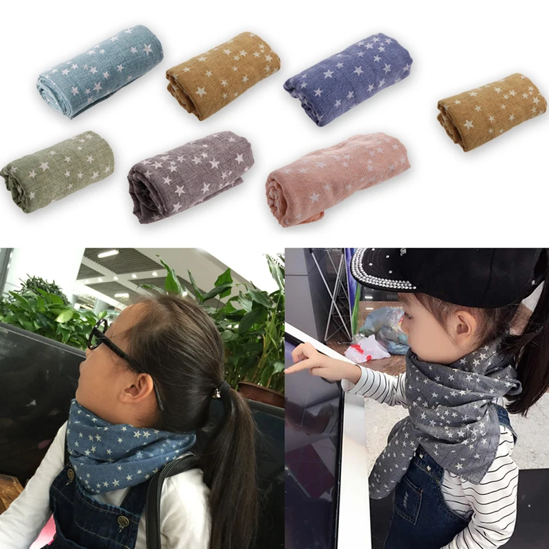 New Children Fall Winter Comfortable Soft Deep blue Scarf Star Baby Cute Girl Scarvesin Scarves