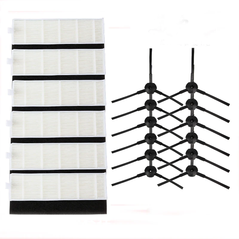 

6pcs Sponge & 6pcs Hepa Filter & 12pcs Side Brush for ChuWi ILife A4 Robot Vacuum Cleaner Free Post
