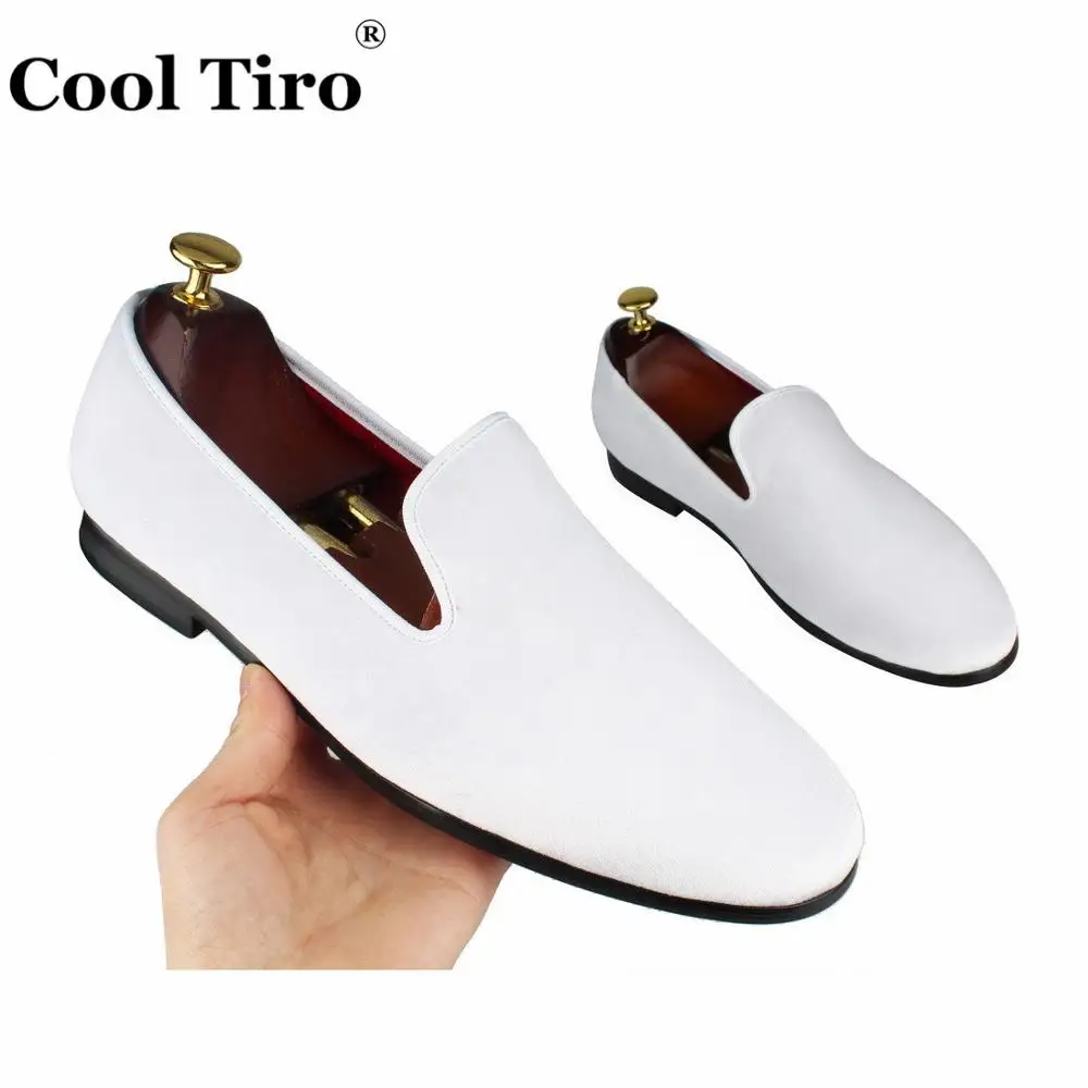 Men Loafers white Velvet Dress shoes (5)