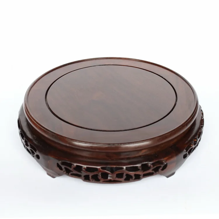 Solid wood carved wooden vase flowerpot tank round big base household act the role ofing is tasted handicraft furnishing Solid wood carved wooden vase flowerpot tank round big base household act the role ofing is tasted handicraft furnishing