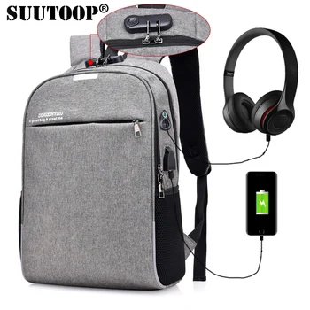 

Anti theft Men Laptop Backpacks Waterproof USB Charging Brand Design Backpack Male Business Travel Bag Leisure Mochila