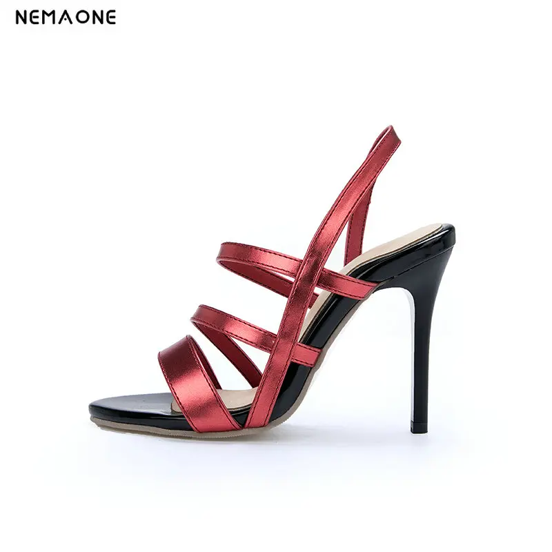 

NEMAONE Glitter Women sandals Thin High Heels Party Wedding Shoes Woman Sexy women Pumps 2019 New dress Shoes