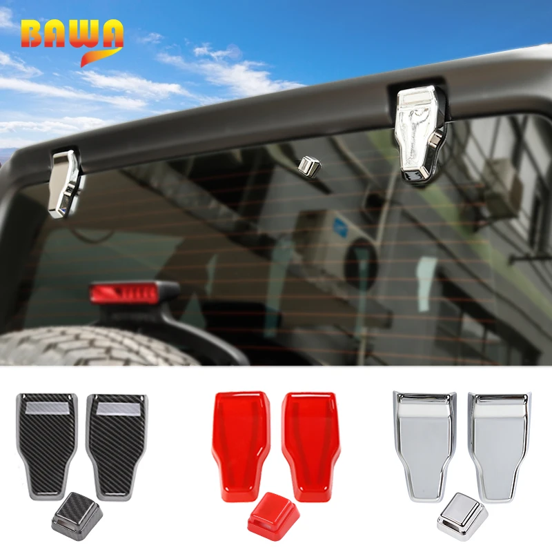 BAWA Car Stickers for Jeep Wrangler JL 2018 Rear Wiper Nozzle Hinge Decoration Cover jl | Автомобили и мотоциклы