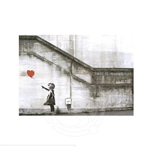 

New Banksy Balloon Poster Custom Canvas Poster Art Home Decoration Cloth Fabric Wall Poster Print Silk Fabric