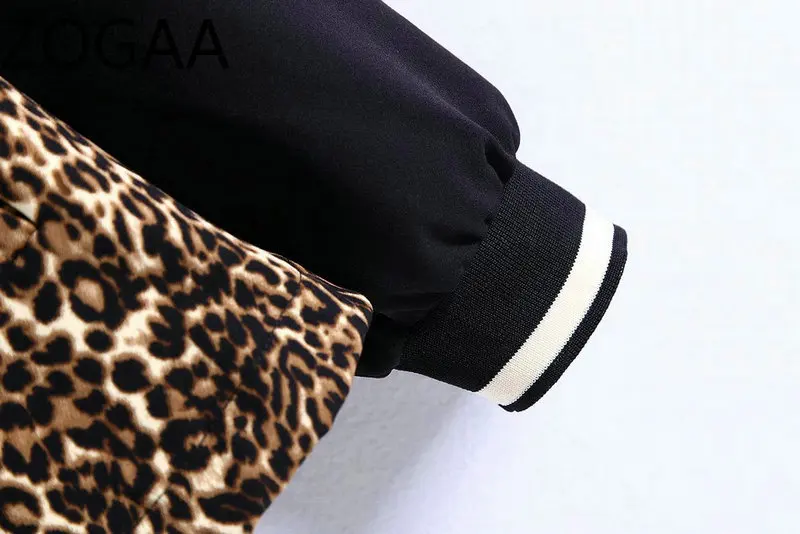 ZOGAA Women Leopard Hooded Sweatshirts Animal Pattern Patchwork Pockets Drawstring Tie Pullovers Female Casual Chic Tops Hoodie