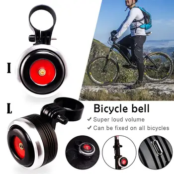 

Electric Bike Horn Bicycle Bell Ring Cycling Super Loud Rainproof Cycling Safety Alarm USB Charging Horn Bicycle Accessories