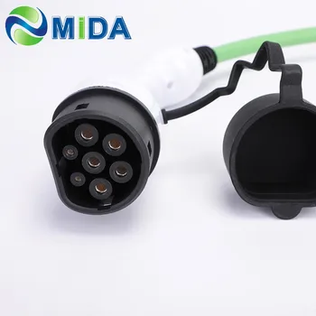 

11KW Three Phase 16Amp IEC 62169-2 Type 2 Female Mennekes EV Plug Type2 EV Connector EV Charging Car Charger Socket Side