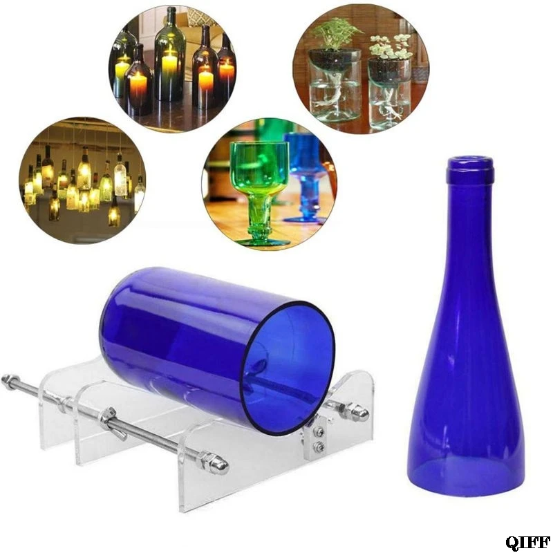 Резак для стеклянной бутылки, круглая машина для резки бутылок, DIY машина для резки вина, пива, ликера или соды круглые бутылки Jun19