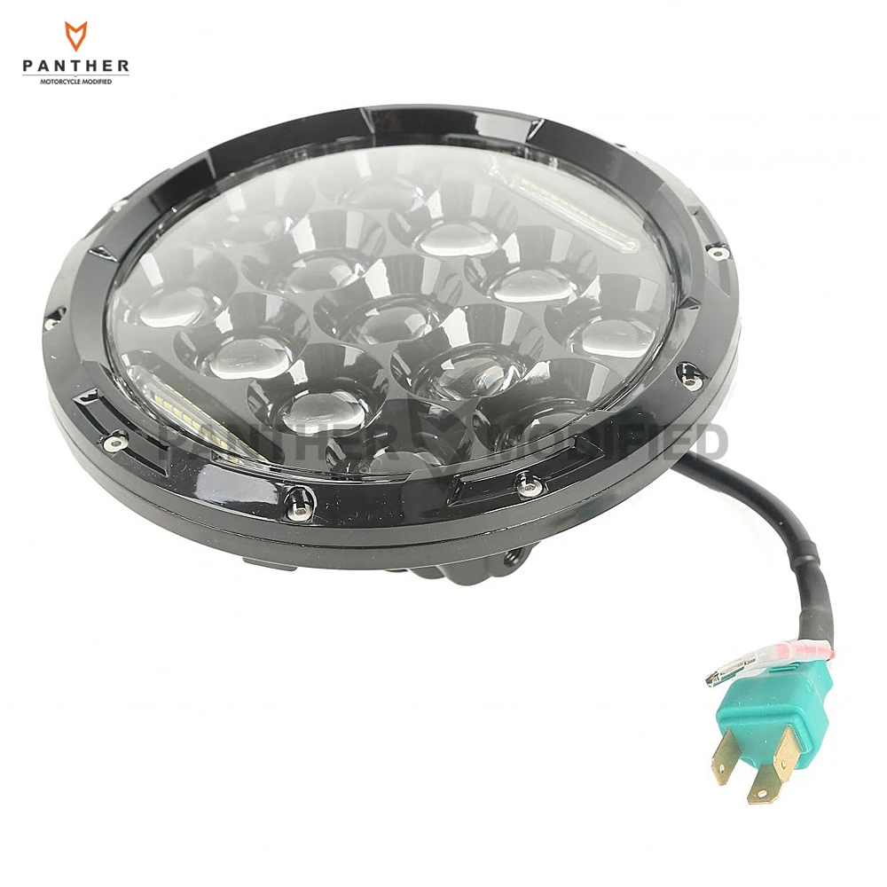 

7" 75W Motorcycle Projector Daymaker High Low LED Bulb Headlight case for Harley Touring Softail 1994-2013 FLD 2012 2013