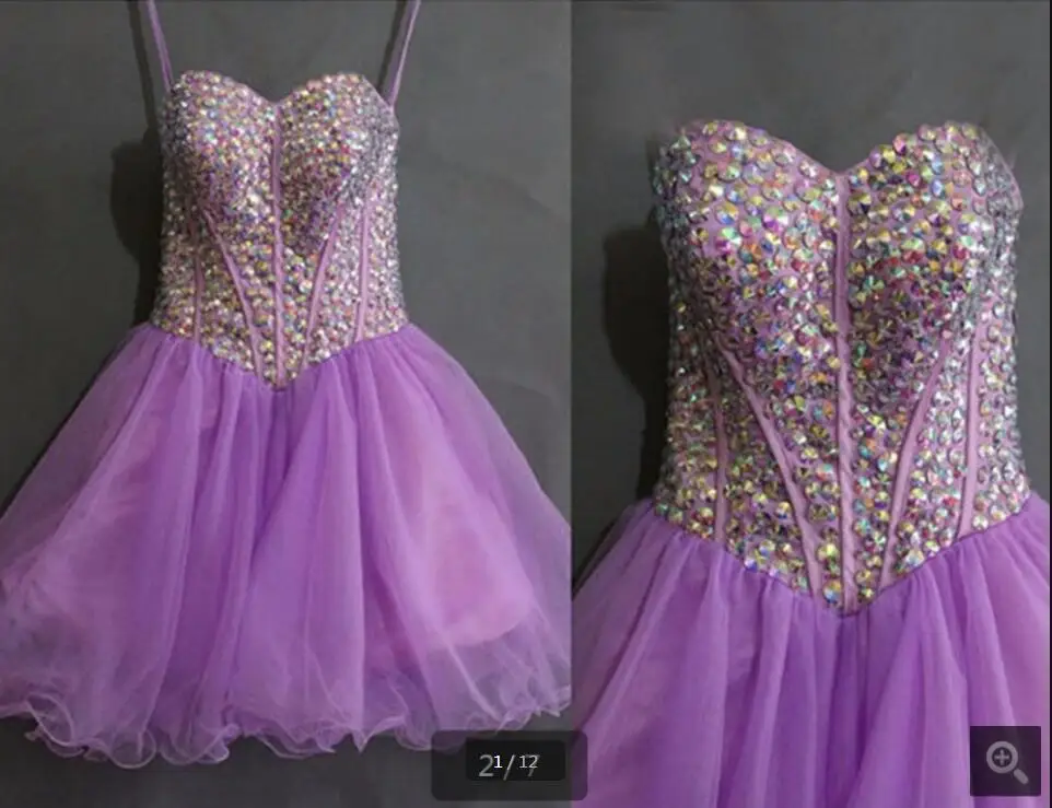 

2016 short purple a line beading crystals cocktail dress short petite informal cocktail gowns best selling prom dresses hot sale