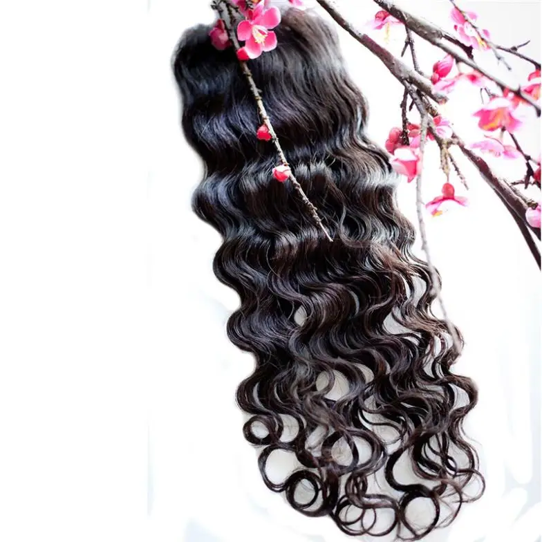 2014 Queen Hair Products Peruvian Hair With Lace Closure Sew In