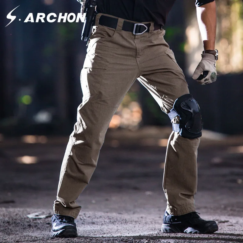 

M3 Cotton Waterproof Army Cargo Pants Men Casual Large Pocket Breathable Military Pants Elastic Waist Tactical Trousers