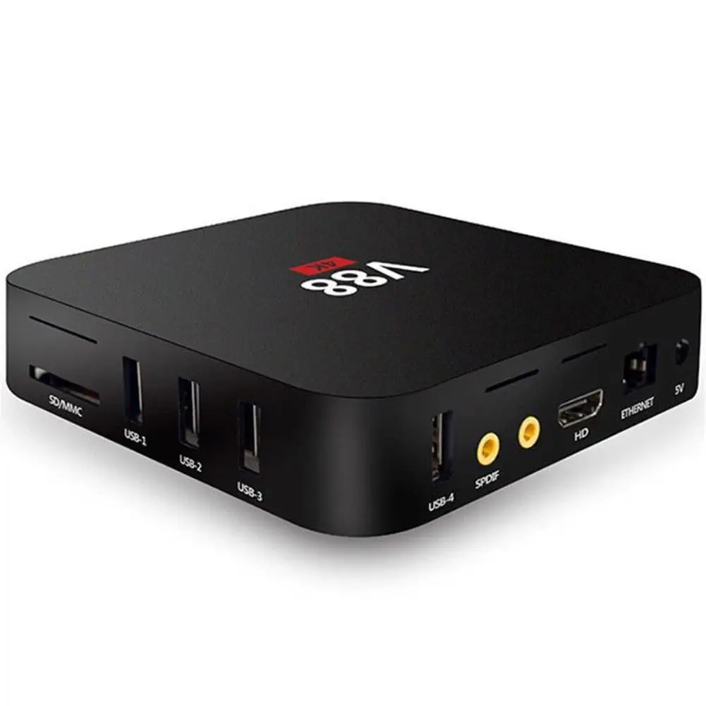 V88 Android Box KD 18,0 ОС Android 7,1 1 ГБ ОЗУ 8 Гб RK3229 четырехъядерный 1080P WiFi HDMI смарт-бокс медиаплеер