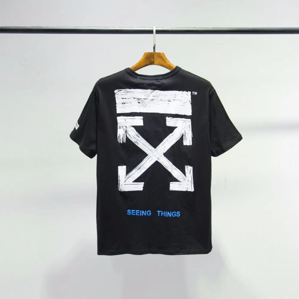 

OFF-WHITE New Summer Loose Print Short Sleeve Men's Casual T-Shirt