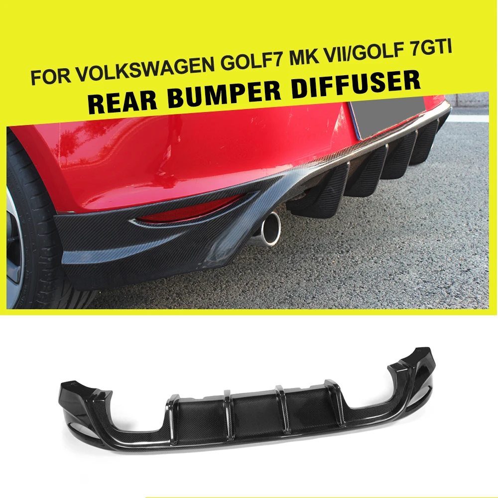 Car Styling Carbon Fiber Rear Bumper Lip diffuser for VW Golf 7 VII MK7