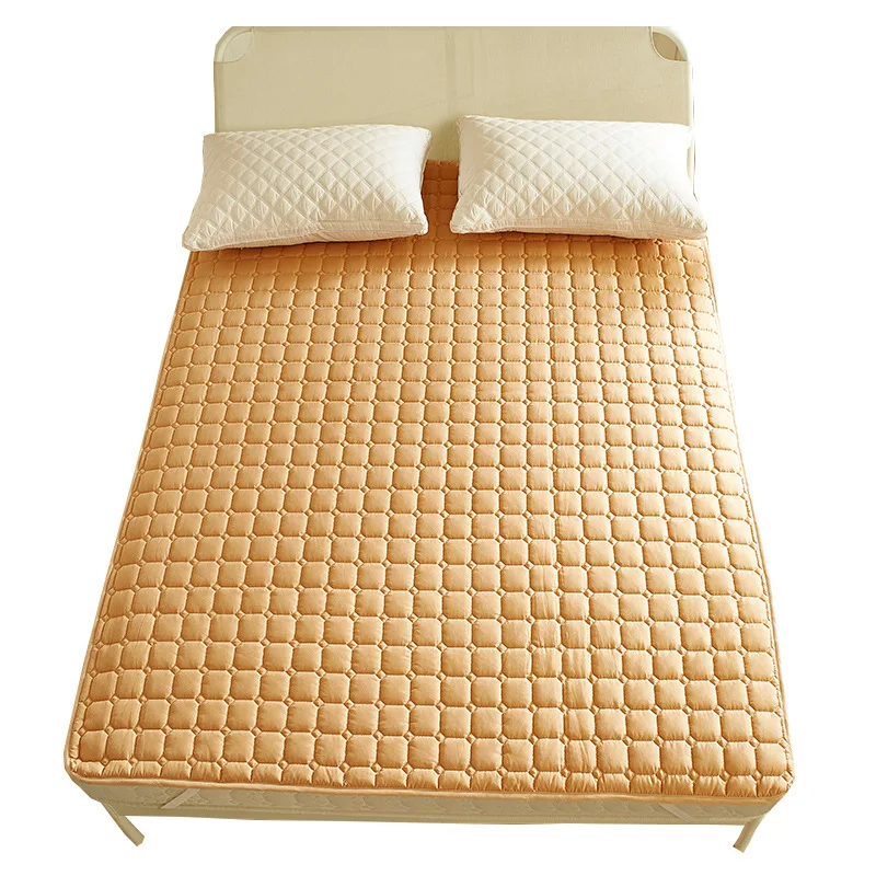 Складной стеганый матрас, простыни, Противоскользящий коврик для кровати, наматрасник, полиэстер, наполнитель, дышащий, татами, кровать, матрас, Топпер