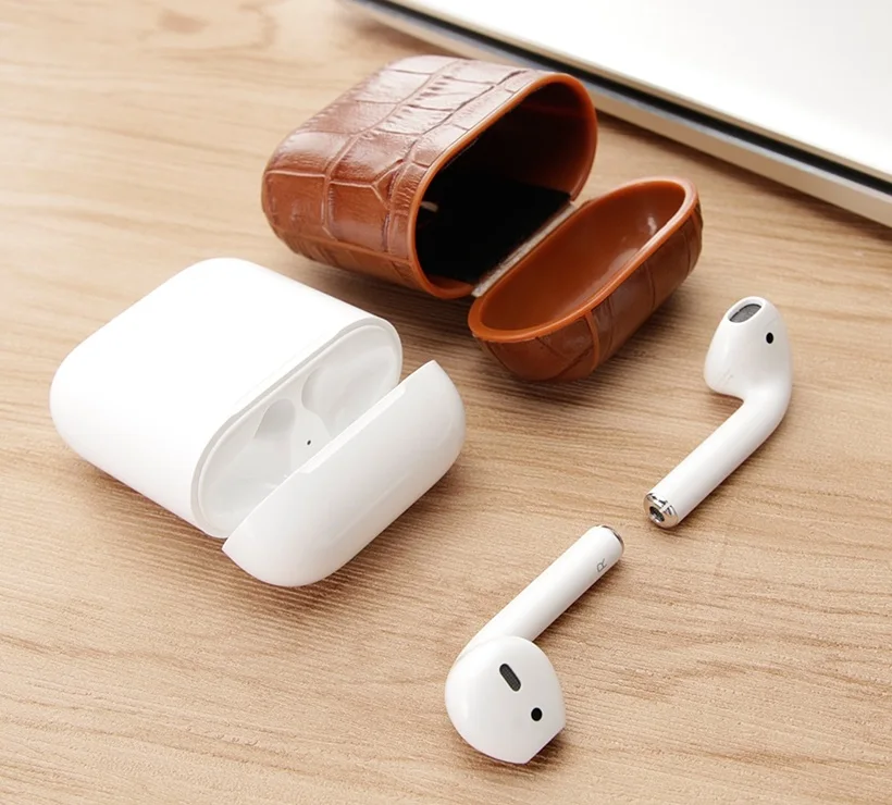 Роскошный чехол для наушников из натуральной кожи для AirPods 1, беспроводной Чехол для наушников с Bluetooth для Air Pods, защитный чехол для ключей