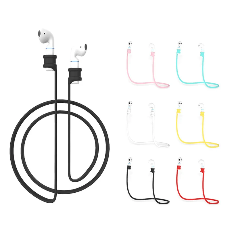 Красочные беспроводные Bluetooth наушники для Apple, анти-потеря веревки, силиконовый ремешок, гарнитура, поколение наушников, анти-потеря линии