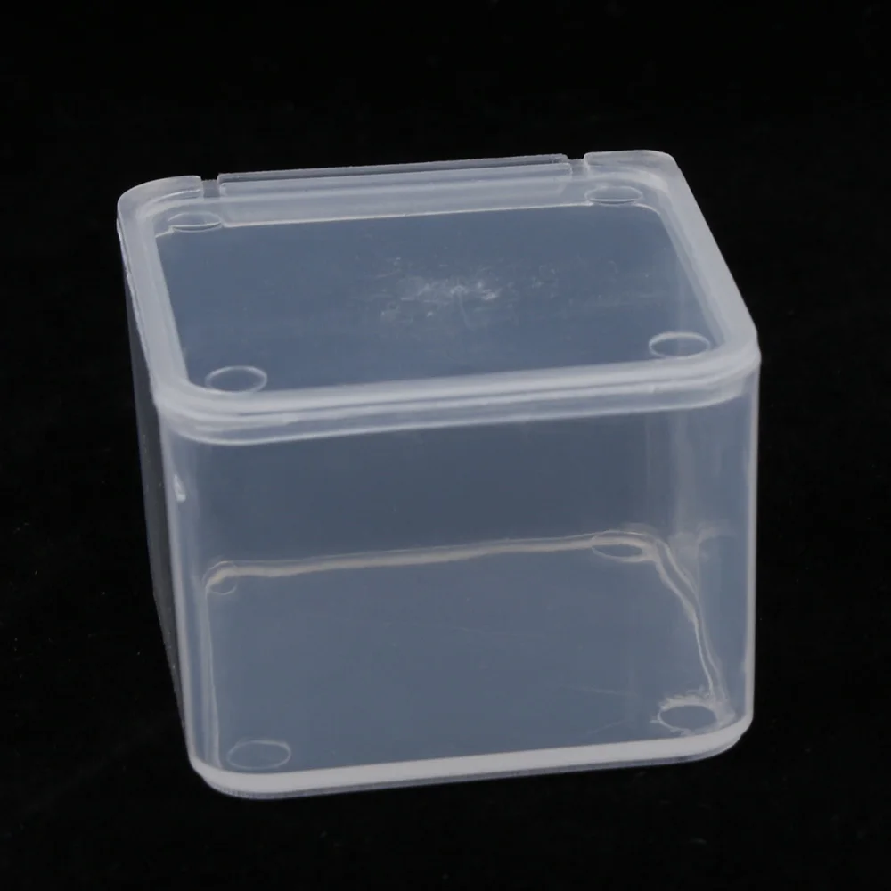 Горячая Распродажа, маленькие квадратные прозрачные пластиковые коробки для хранения ювелирных изделий, чехол для поделок из бисера, контейнеры, маленькие квадратные прозрачные пластиковые ювелирные изделия