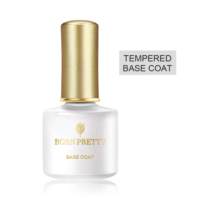Tempered Base Coat BORN PRETTY, 10 мл, прозрачный, без протирания, верхнее покрытие, Базовое покрытие, Гель-лак, УФ светодиодный, цветной гель, закаленное, укрепляющее сочетание, дизайн ногтей - Цвет: Tempered Base Coat
