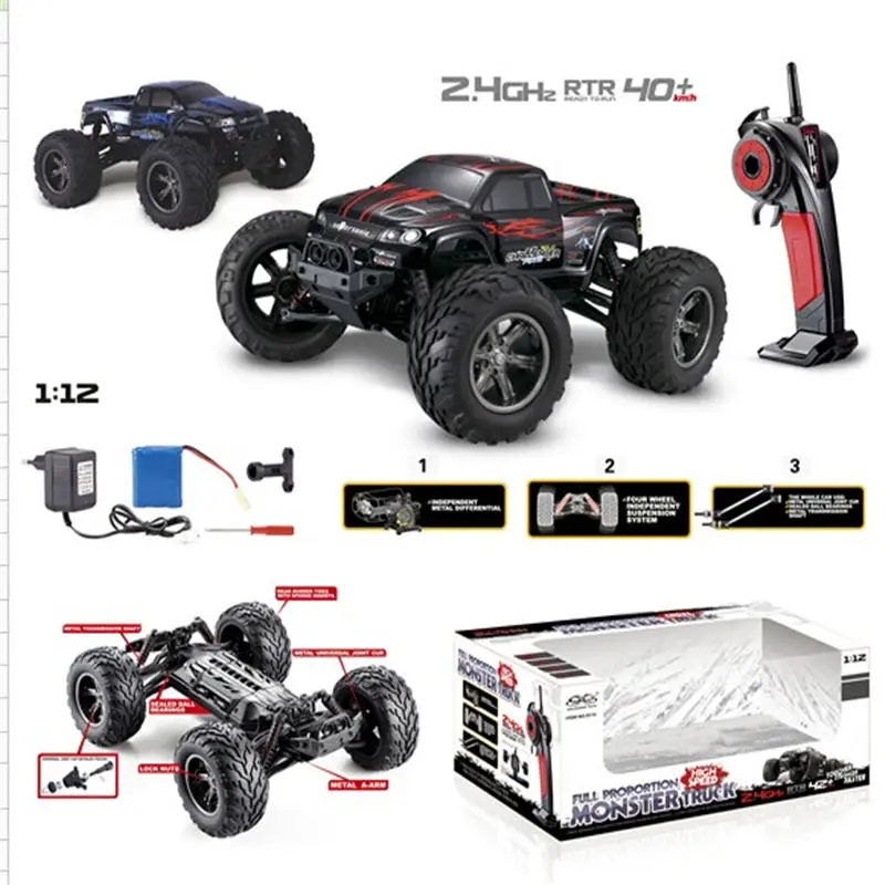 9115 RC автомобиль 1/12 2,4 GHz 2WD матовый RC пульт дистанционного управления Monster Truck RTR уличные игрушки для детей Подарки Смарт RC автомобиль