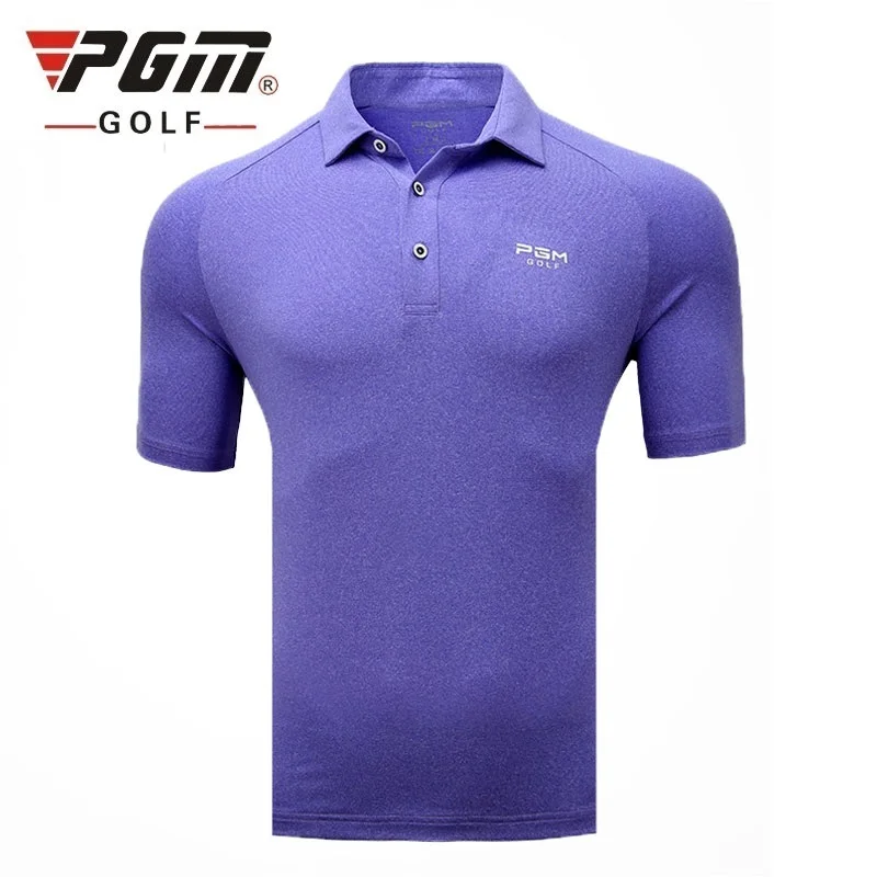 

2019 Pgm Men's Golf Shirt Summer Short Sleeve Breathable Tops For Men Outdoor Quick-Drying Muscle Exercise Shirt AA11832