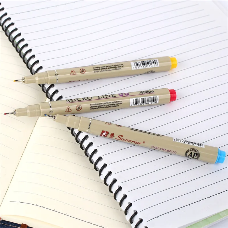 SIXS 15Colors Porous-Point Pens Pigment Liner Micron Pen Drawing Pen 0.45mm  Nib Fineliner Art Markers Sketching Pen - AliExpress