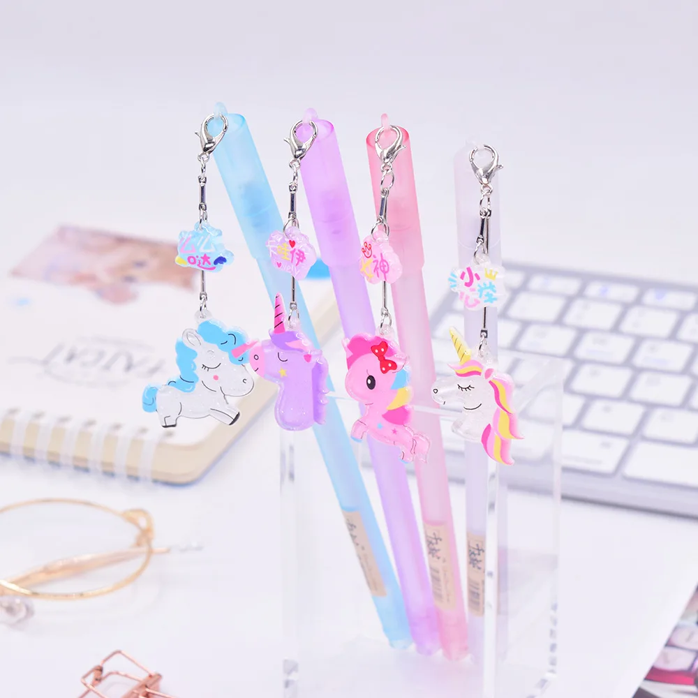 

36 pcs Kawaii Gel Pens Thousands of cherry unicorns black gel ink pens pens for writing Cute stationery office school supplies