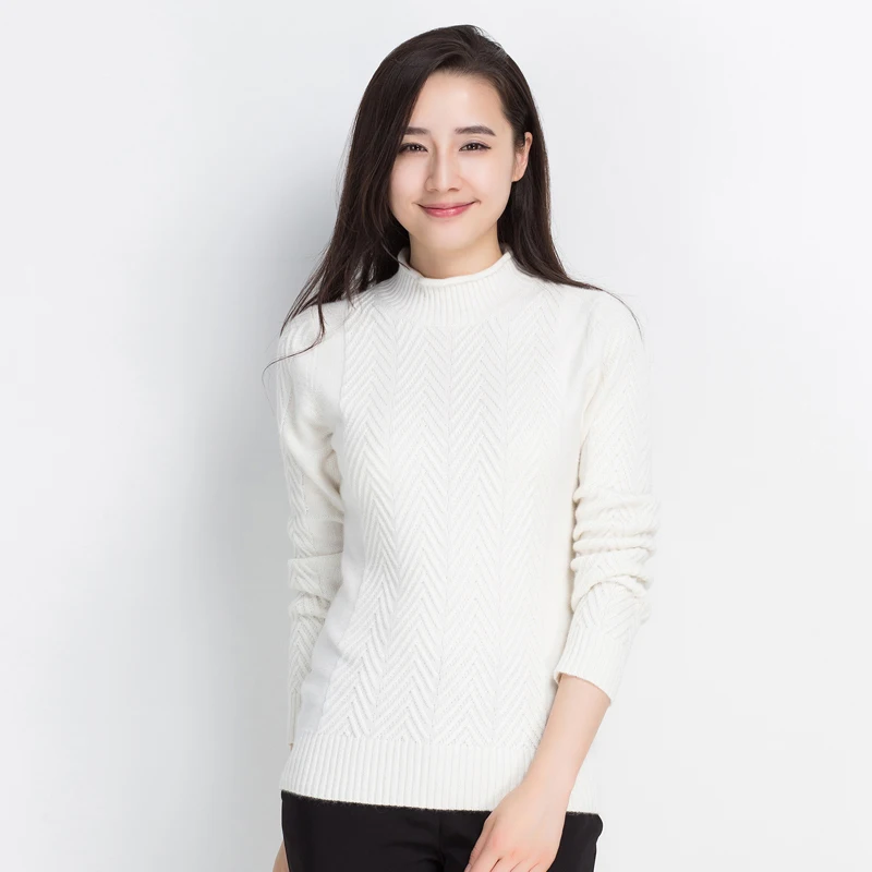 2016 Winter New Women Sweater 100% Pure Goat Cashmere Sweaters 3Color Hot Sale Thicker Lady ...