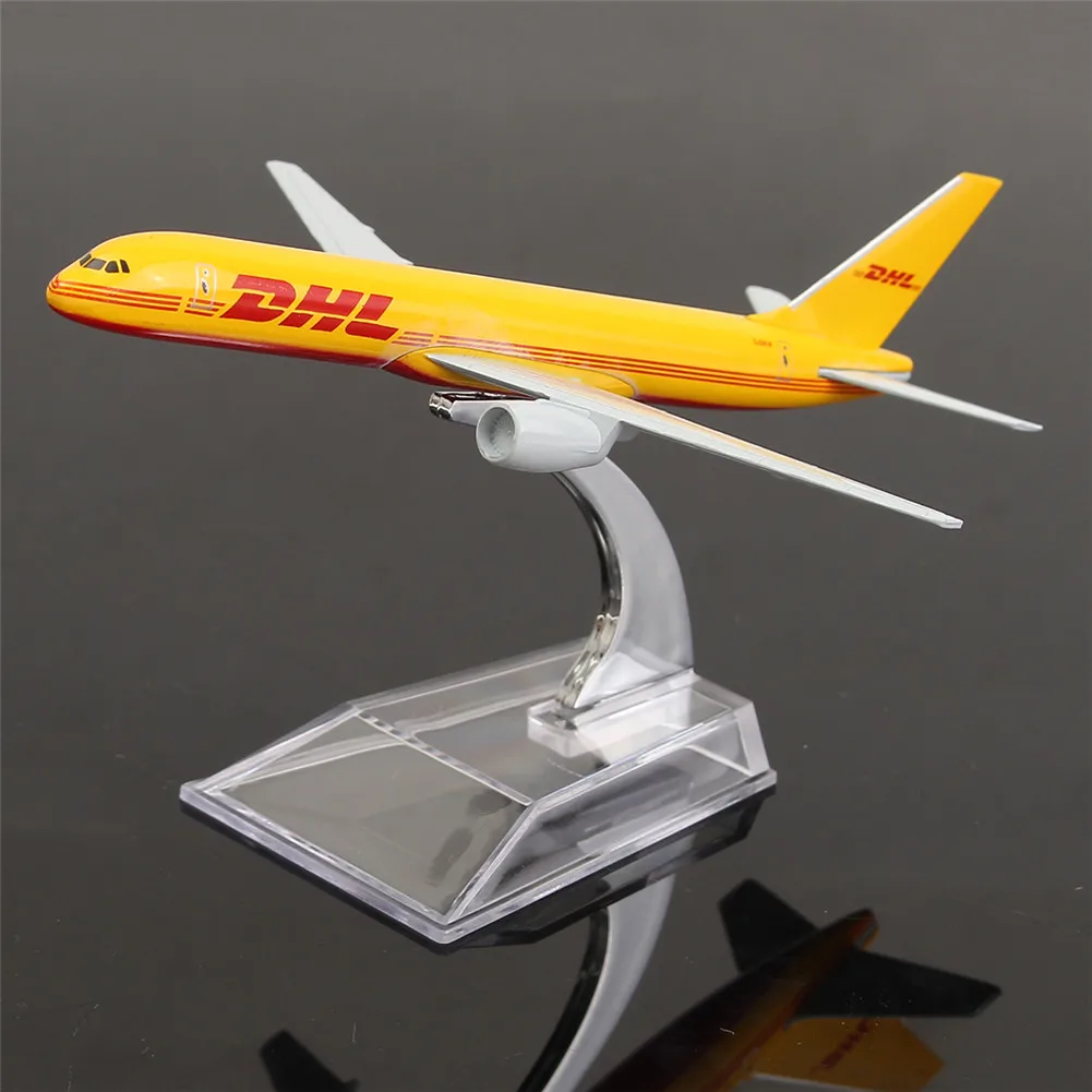 B757 DHL Kargo 16 см металлическая модель самолета Модель самолета строительные наборы игрушки для детей