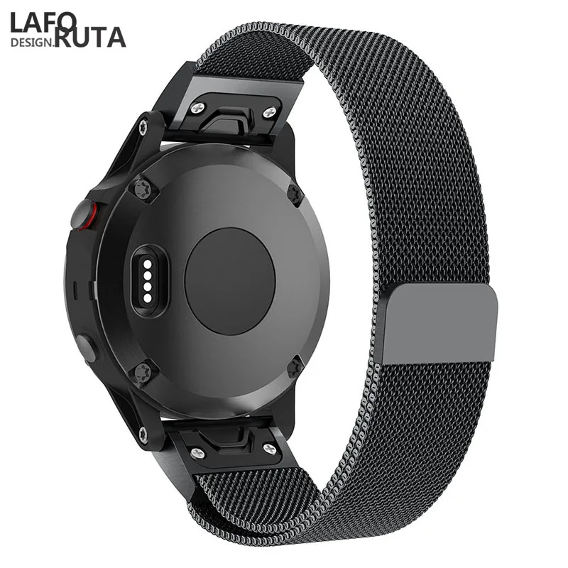 

Laforuta Forerunner 945 Strap Milanese Loop 22mm Quick Fit for Garmin Forerunner 935 Fenix 5 5Plus Stainless Steel Bracelet