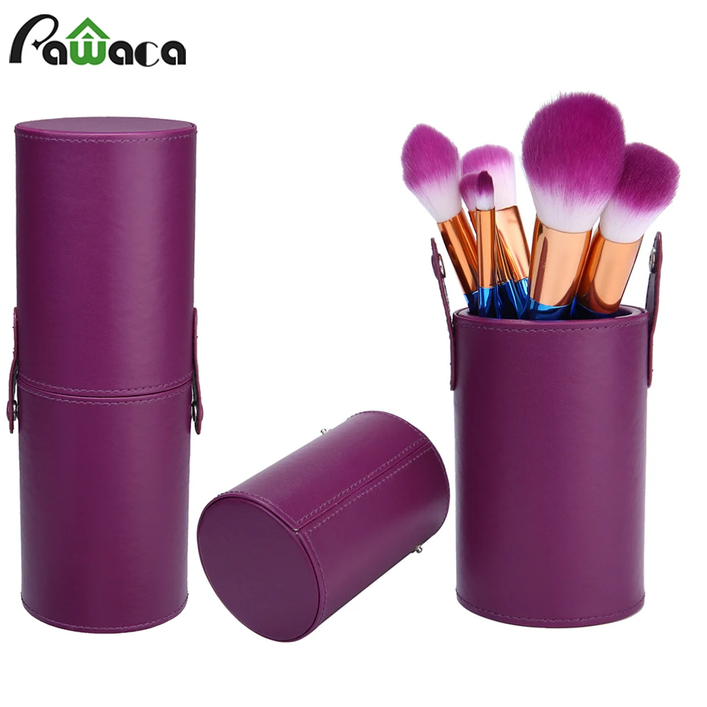 Buy Makeup Brush Holder Brush Organizer PU Leather