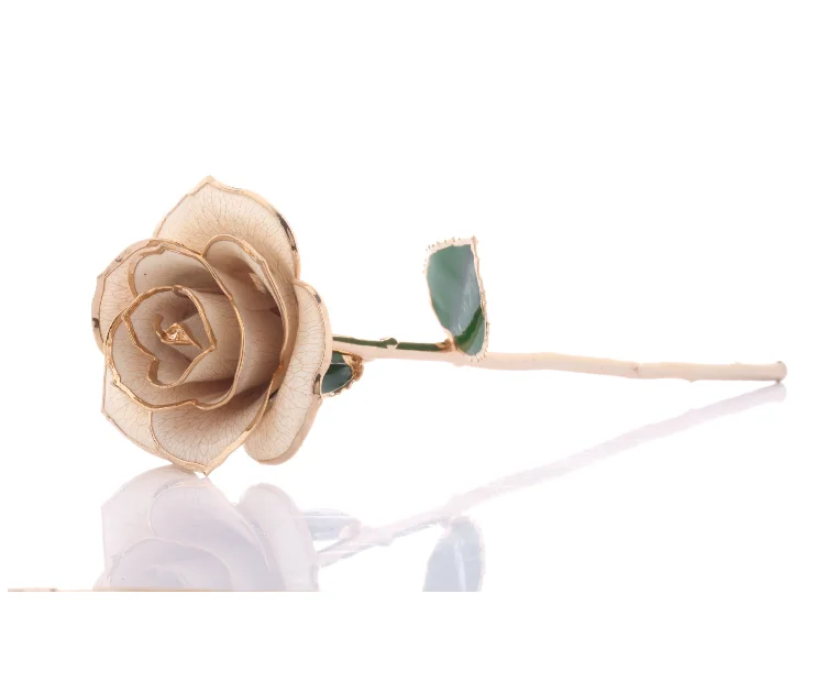 

Valentine Souvenir Gifts 24k Gold Plated Rose Flower Creative Natural Rose with Gold Dipped In Gift Box for Mother Gifts