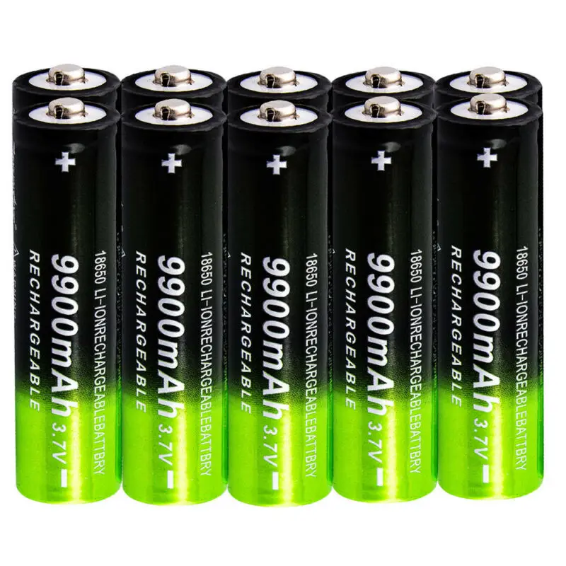 1-20pcs 3.7V 9900mAh 18650 Battery Lithium Batteria Li-ion Rechargeable Battery for Led flashlight Torch 18650 bateria Cells