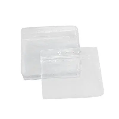 

20 Pcs Clear PVC Horizontal ID Exhibition Card Holder