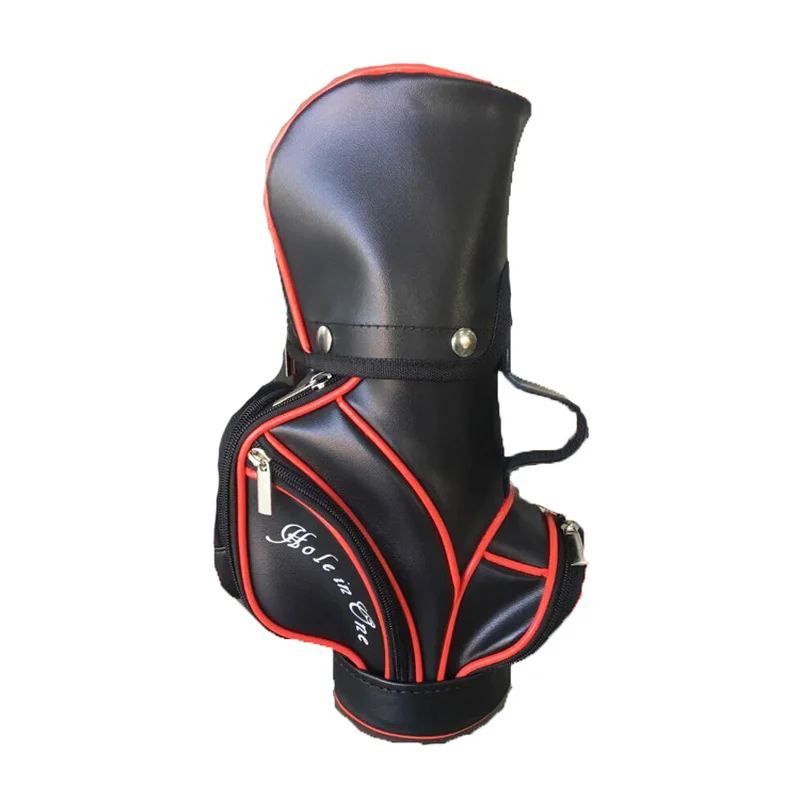 

New Wine Red Golf Ball Bag/PU Golf Bag/High Quality Men's Golf Ball Bag Factory Wholesale