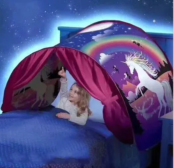 

Kids Winter Wonderland Princess Tents Foutou Children Playhouse Pop Up Bed Tent Hot Dream Tents Household Merchandises Umbrella