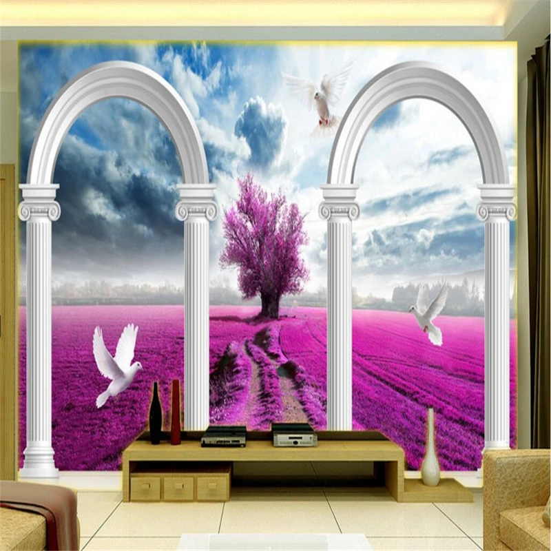 Custom photo wallpaper wall murals wall stickers fantasy 3d 3d landscape Roman column TV background wall papel de parede Custom photo wallpaper wall murals wall stickers fantasy 3d 3d landscape Roman column TV background wall papel de parede