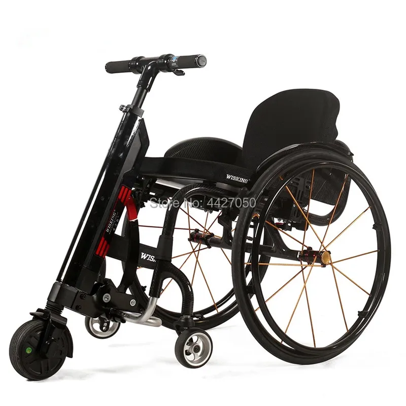 

Free shipping new fashion wheelchair trailer Q5 electric Wheelchair bike handcycle trike